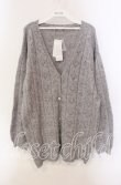 画像1: axes femme POETIQUE / ハート透かし編みニットカーディガン  グレー O-25-09-13-025-AX-TO-IG-OS (1)