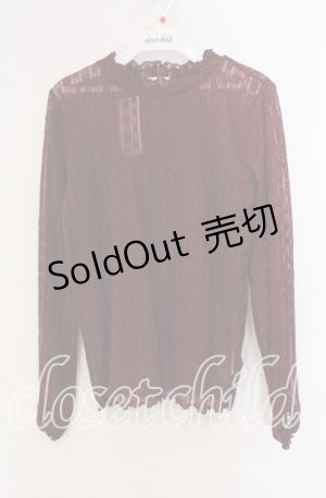画像: axes femme / フラワー総レースインナー  ワイン O-25-09-13-026-AX-TO-IG-OS