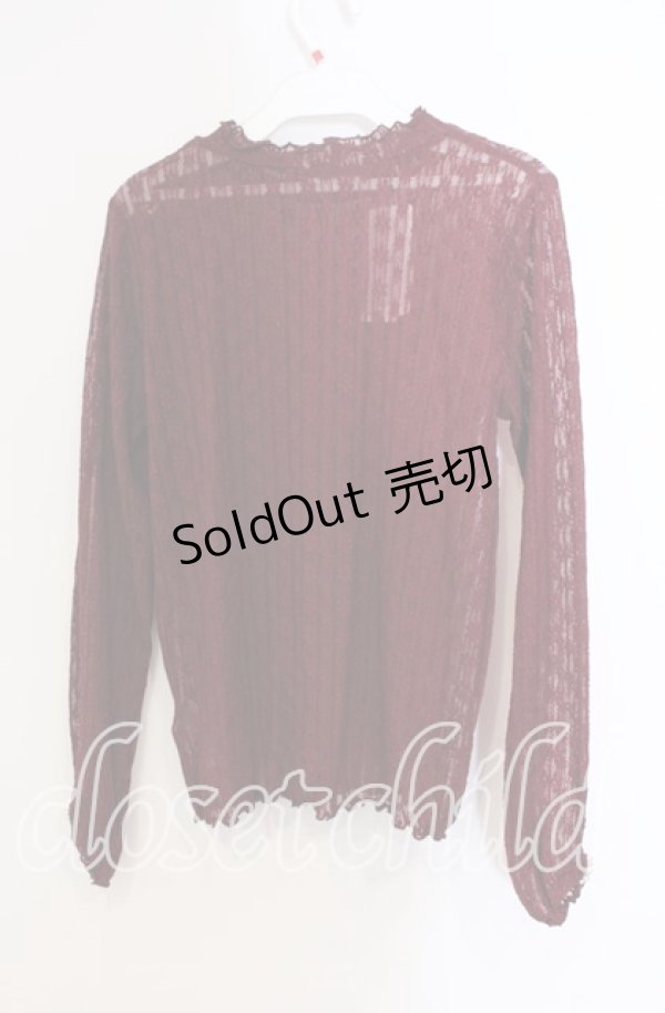 画像2: axes femme / フラワー総レースインナー  ワイン O-25-09-13-026-AX-TO-IG-OS (2)