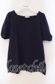 画像1: axes femme / レース襟set Tシャツ【Tシャツ単品】 M ネイビー O-25-09-13-027-AX-TS-IG-ZT082 (1)