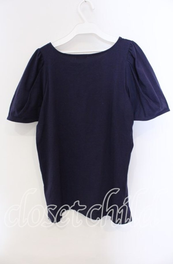 画像2: axes femme / レース襟set Tシャツ【Tシャツ単品】 M ネイビー O-25-09-13-027-AX-TS-IG-ZT082 (2)