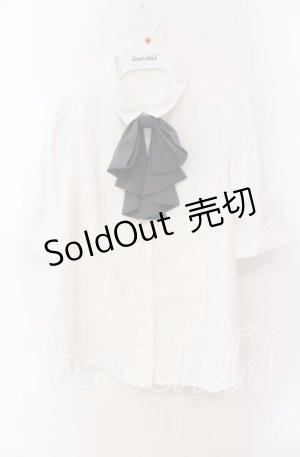 画像: an another angelus / ドレープタイ付きシャツ F シロ×グレー O-25-09-13-028-CA-BL-OW-OS