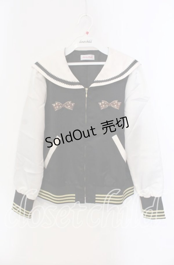 画像1: 【SALE】Shirley Temple / カトラリージャケット  クロ×アイボリー O-25-09-13-029-ET-JA-IG-ZT378 (1)