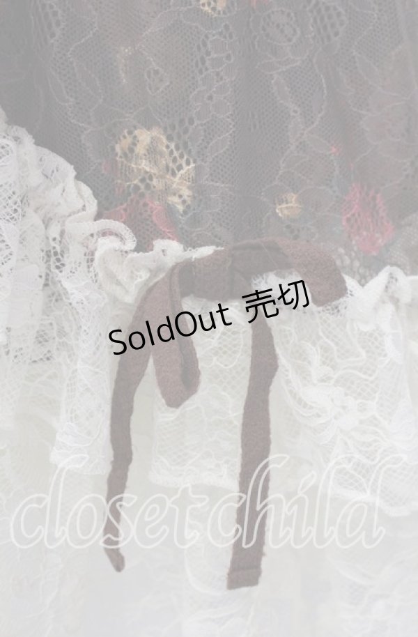 画像2: axes femme / ブーケレースキャミチュニック F ブラウン O-25-09-13-030-AX-TO-OW-OS (2)