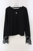 画像1: axes femme / マーガレット刺繍リブトップス F クロ O-25-09-13-033-AX-TO-OW-OS (1)