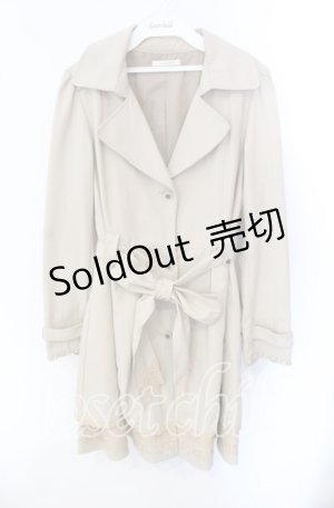 画像: axes femme / 裾ドロストトレンチコート  ベージュ O-25-09-15-030-AX-CO-IG-OS