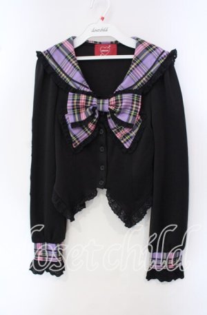 画像: Jamieエーエヌケー / きまぐれセーラープルオーバー  ブラック×パープル O-25-09-15-038-LO-TO-IG-OS