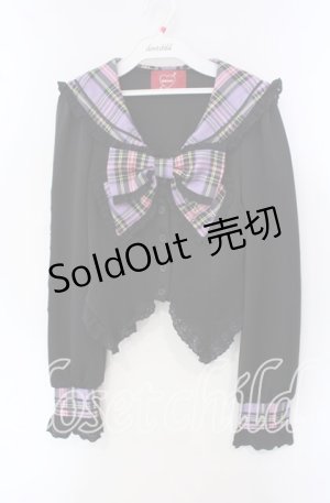 画像: Jamieエーエヌケー / きまぐれセーラープルオーバー  ブラック×パープル O-25-09-15-038-LO-TO-IG-OS
