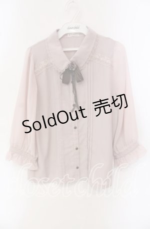 画像: axes femme / バラモチーフブラウス M ピンク O-25-09-15-039-AX-BL-OW-OS