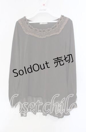 画像: axes femme / はしごレース薔薇ホルターカットソー M ブラウン O-25-09-15-044-AX-TO-OW-OS