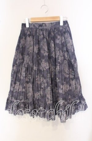 画像: axes femme / ぼかし柄プリーツスカート M パープル O-25-09-15-061-AX-SK-OW-OS