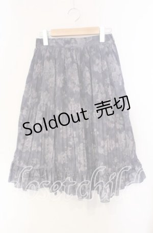 画像: axes femme / ぼかし柄プリーツスカート M パープル O-25-09-15-061-AX-SK-OW-OS