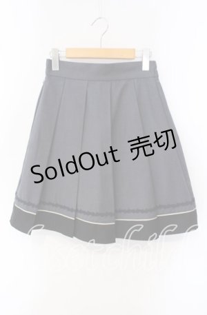 画像: axes femme POETIQUE / バイカラープリーツスカート M グレー×クロ O-25-09-15-062-AX-SK-OW-OS