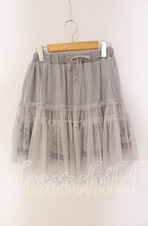 画像: axes femme / 裾楽器ptチュールレイヤードスカート M グレー O-25-09-15-072-AX-SK-OW-OS