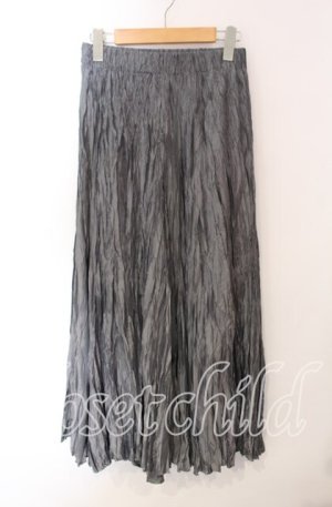 画像: axes femme / しわ加工ヘムマキシスカート  グレー O-25-09-15-075-AX-SK-OW-OS