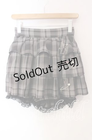 画像: Jamieエーエヌケー / ティアードチェックスカパン  クロ O-25-09-15-083-LO-PA-IG-OS