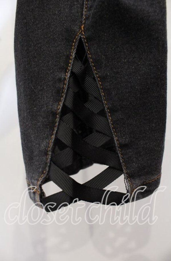 画像2: LIZ LISA / ハイウエストスキニーパンツ  クロ O-25-09-15-084-LO-PA-IG-ZT378 (2)