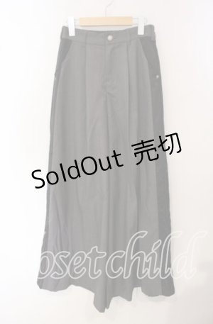 画像: axes femme POETIQUE / ジャガードラインワイドパンツ M グレー O-25-09-15-087-AX-PA-OW-OS