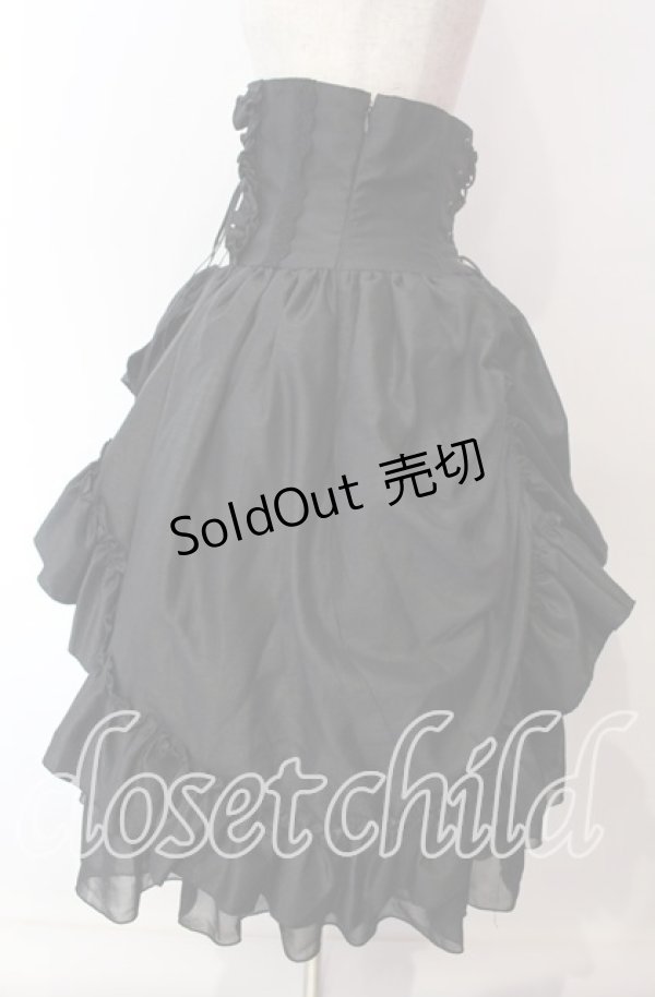 画像3: ATELIER PIERROT / バッスルコルセットスカート  ブラック O-25-09-15-001-EL-SK-IG-OS (3)