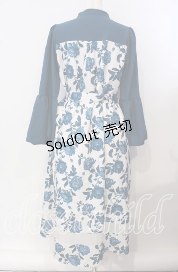 画像3: axes femme / バルーンスリーブフラワーワンピース F キナリ O-25-09-15-011-AX-OP-OW-ZT474 (3)