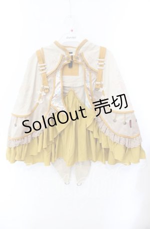 画像: Ozz oneste / 蝶舞秋園ミニマント  ベージュ×マスタード O-25-09-15-013-OO-JA-OW-OS