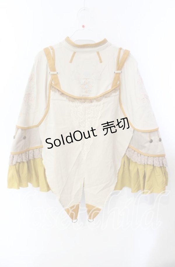 画像4: Ozz oneste / 蝶舞秋園ミニマント  ベージュ×マスタード O-25-09-15-013-OO-JA-OW-OS (4)