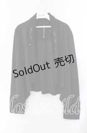 画像: Ozz Croce / スエード調アシメカーディガン  ブラック O-25-09-15-014-OO-TO-OW-ZY