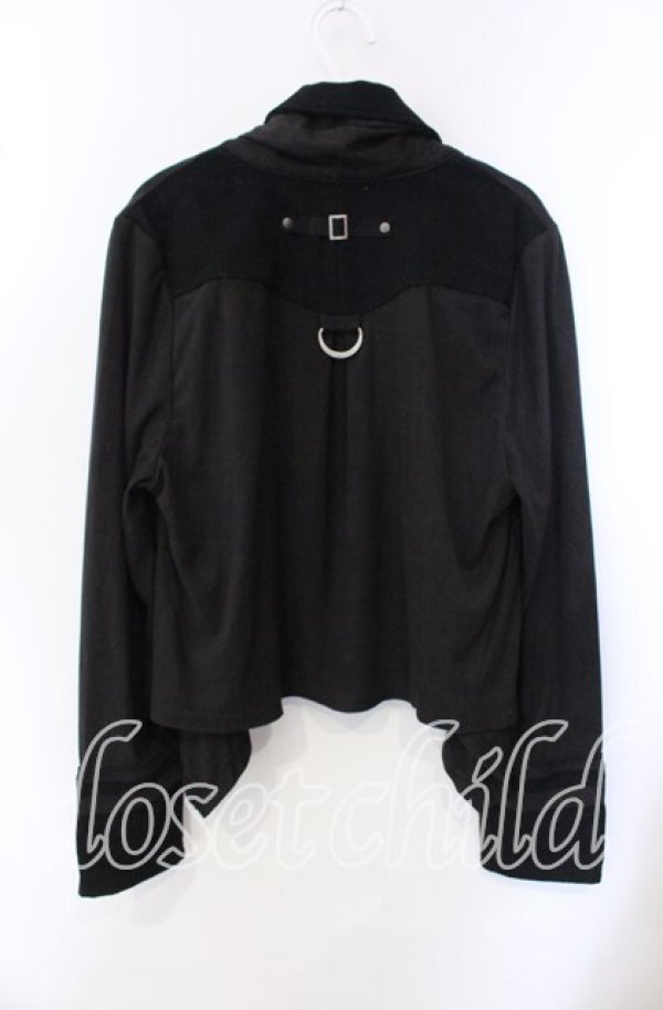 画像3: Ozz Croce / スエード調アシメカーディガン  ブラック O-25-09-15-014-OO-TO-OW-ZY (3)