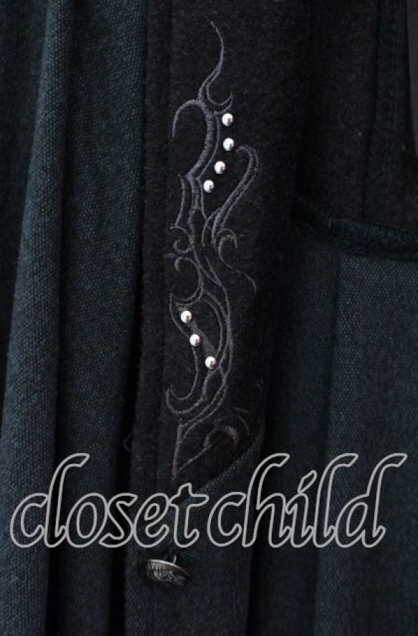 画像2: Ozz Croce / スエード調アシメカーディガン  グリーン O-25-09-15-015-OO-TO-OW-OS (2)