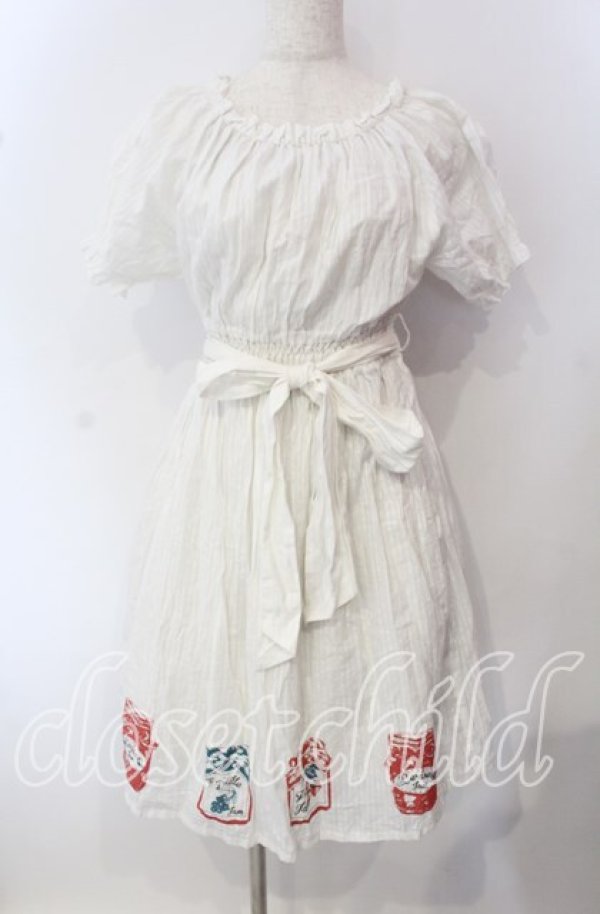 画像1: Fi.n.t / ジャム瓶柄ワンピース  オフ O-25-09-15-018-CA-OP-IG-ZT259 (1)