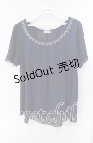 画像: axes femme / バックリボントップス M ネイビー O-25-09-15-021-AX-TO-IG-ZT082