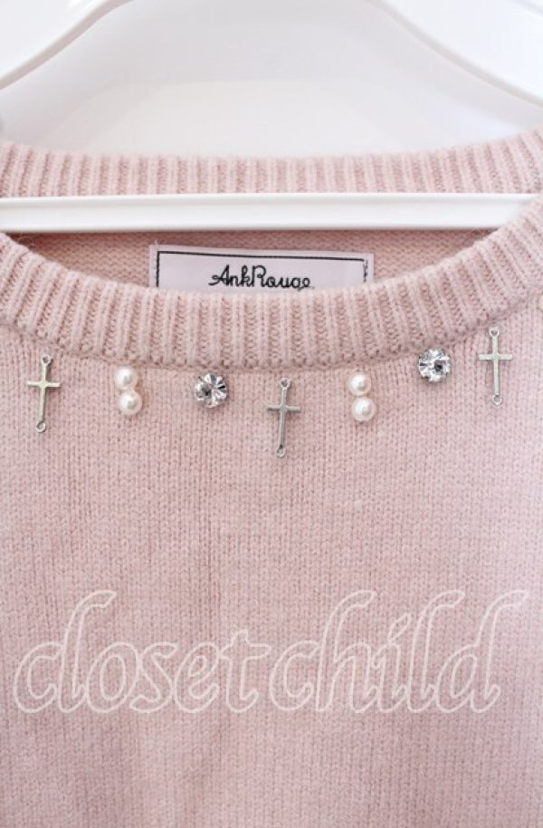 画像2: Ank Rouge / パールクロスニット  ピンク O-25-09-15-025-CA-TO-IG-ZT066 (2)