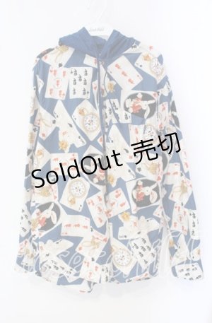 画像: Karl Helmut / ワンダーラビットリターンズプリントフードブラウス 4（L） ブルー O-25-09-16-052-EL-BL-IG-OS