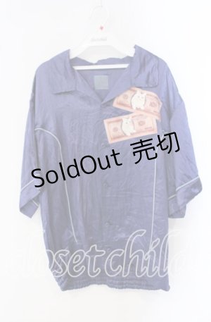 画像: Karl Helmut / マテリアルキャット刺繍サテンブルゾン 4（L） ブルー O-25-09-16-053-EL-JA-IG-ZT105