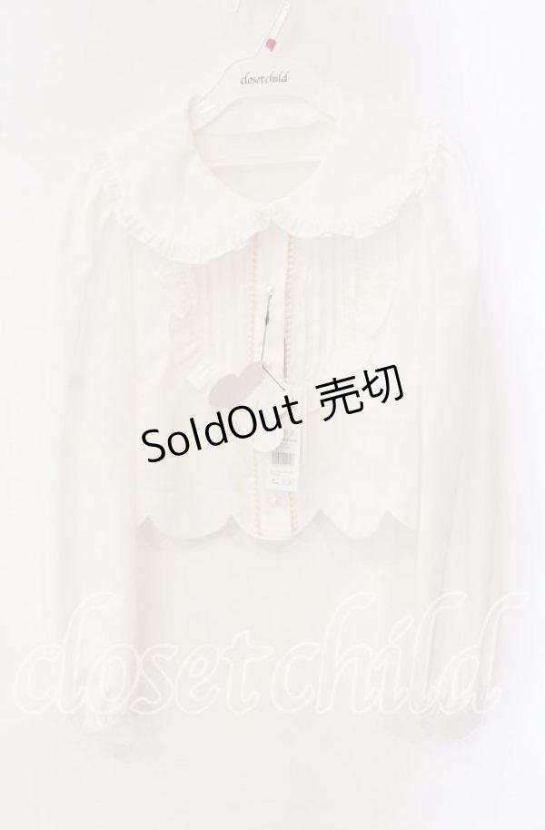 画像1: Ank Rouge / 裾スカラップブラウス  シロ O-25-09-16-056-CA-BL-IG-OS (1)