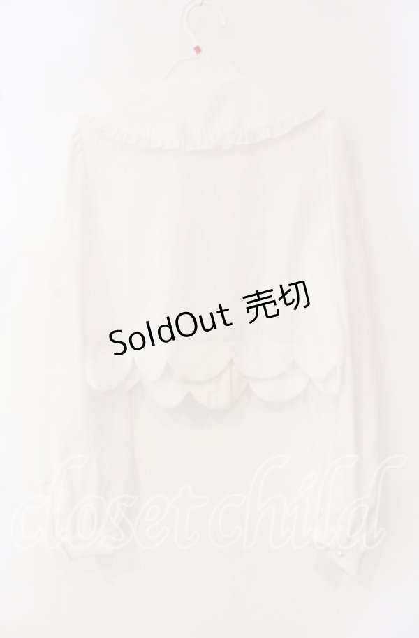 画像3: Ank Rouge / 裾スカラップブラウス  シロ O-25-09-16-056-CA-BL-IG-OS (3)