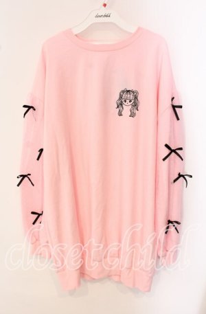 画像: majoretty / まきちゃんコラボ スウェットワンピース L ピンク O-25-09-16-057-LO-TO-IG-OS