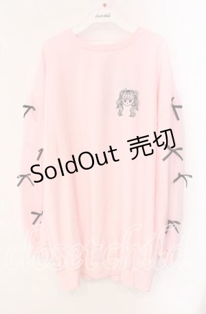 画像: majoretty / まきちゃんコラボ スウェットワンピース L ピンク O-25-09-16-057-LO-TO-IG-OS