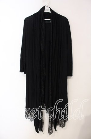 画像: CIVARIZE / Repレイヤードレース5分袖トッパーカーディガン 46 ブラック O-25-09-16-063-GO-TO-IG-OS