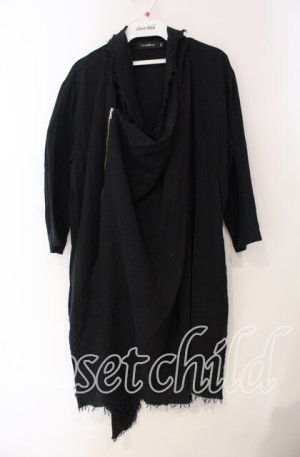 画像: CIVARIZE / 2WAYドレープネックZIP六部袖カーディガン 46 ブラック O-25-09-16-064-GO-TO-IG-OS