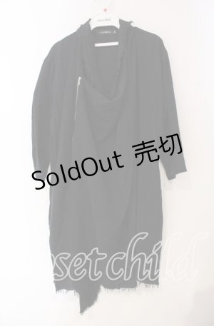 画像: CIVARIZE / 2WAYドレープネックZIP六部袖カーディガン 46 ブラック O-25-09-16-064-GO-TO-IG-OS