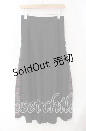 画像: axes femme / 連釦サイドチェック切り替えパンツ F クロ O-25-09-16-081-AX-PA-OW-OS