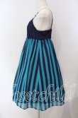 画像3: Emily Temple cute / ストライプジョーゼットノースリーブワンピース  ブルー系 O-25-09-16-006-ET-OP-IG-OS (3)