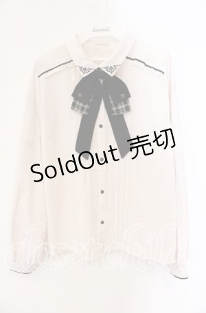 画像: axes femme / リボンセットブラウス L キナリ×クロ O-25-09-16-015-AX-BL-OW-OS