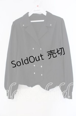 画像: axes femme / コルセット風開襟ブラウス F クロ O-25-09-16-020-AX-BL-OW-OS