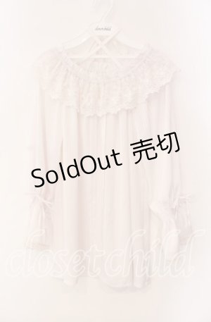 画像: axes femme / フリルブラウス F 赤みのある白 O-25-09-16-021-AX-BL-OW-OS