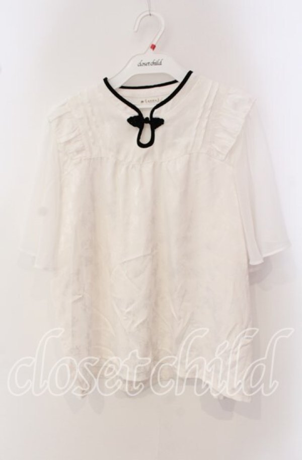 画像1: axes femme / オリエンタルチャイナジャカードブラウス F シロ O-25-09-16-022-AX-BL-OW-ZT330 (1)