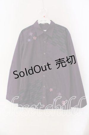 画像: AXES-X / 矢羽根PT&桔梗刺繍シャツ M パープル O-25-09-16-025-AX-BL-OW-OS
