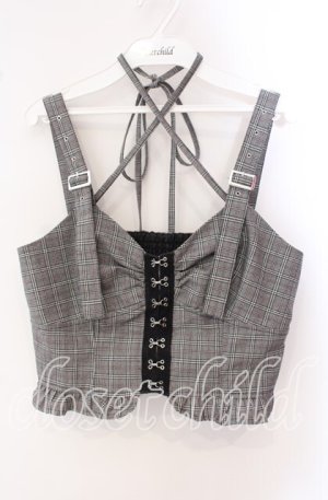 画像: axes femme / コルセット風デザインビスチェ F クロ O-25-09-16-030-AX-TO-OW-OS