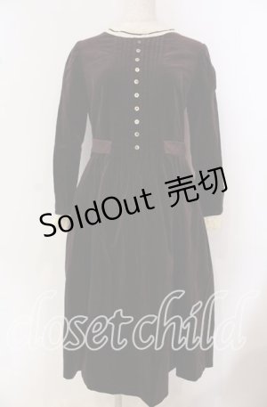 画像: Jane Marple / ロイヤル別珍のクララワンピース M ボルドー O-25-09-18-003-JM-OP-IG-OS